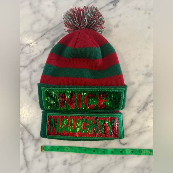 “NAUGHTY” & “NICE” Flip Christmas Hat - Picture 3 of 4